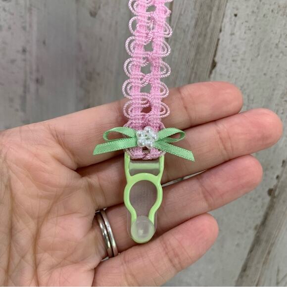 NWOT FOR LOVE & LEMONS TUTTI FRUITI SHIMMER STRAWBERRY MESH GARTER BELT IN PINK - Picture 4 of 6